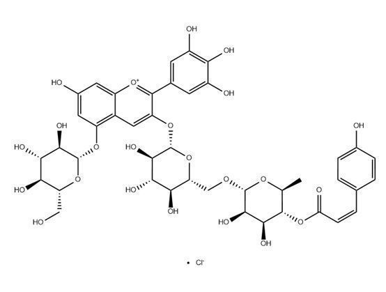 飛燕草色素-3-O-[6’’-O-（Z）-對(duì)香豆酰蕓香糖苷]-5-O-葡萄糖苷